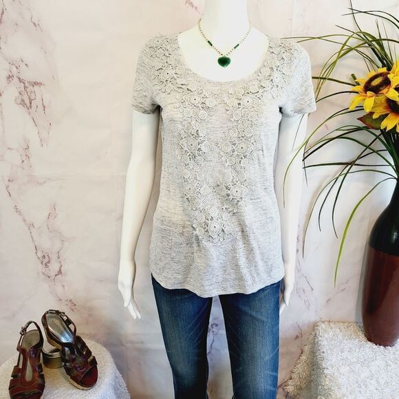 Sundance linen pretty lace detail top - Picture 5 of 6